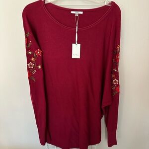 New Burgundy sweater sz 1x